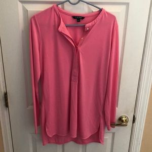 Lauren Ralph Lauren Pink Tunic Blouse Sz Large